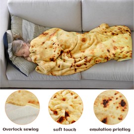 Waldspring Tortilla Blanket Made of Flannel 150 x 150 cm, Tortilla Blanket Burrito Blanket Suitable for Children, Family, Pet, Gift, Soft and Comfortable to Keep Warm