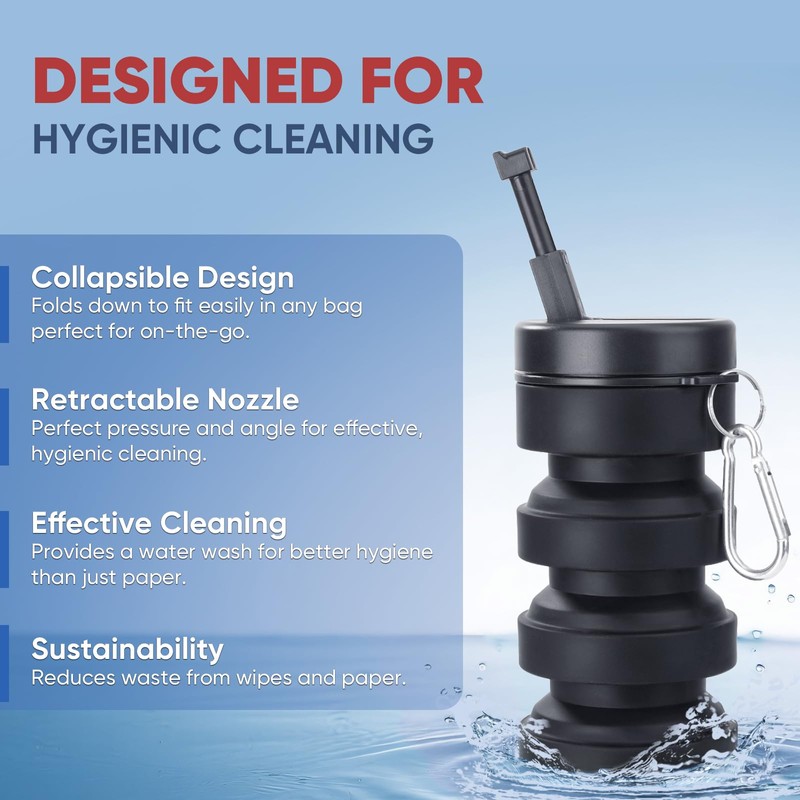 BATHKITY Travel Bidet, Portable Bidet with Collapsible & Expandable Design,