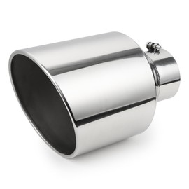 A-KARCK Exhaust Tip 5" Inlet to 10" Outlet, 15" Overall Length Polishing Bolt On Exhaust Tailpipe Tip Protect Tailpipe