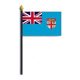 Fiji Flag Rayon On Staff 4 in. x 6 in.