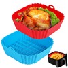 Boribim 2 PCS Reusable Silicone Air Fryer Liners - 8