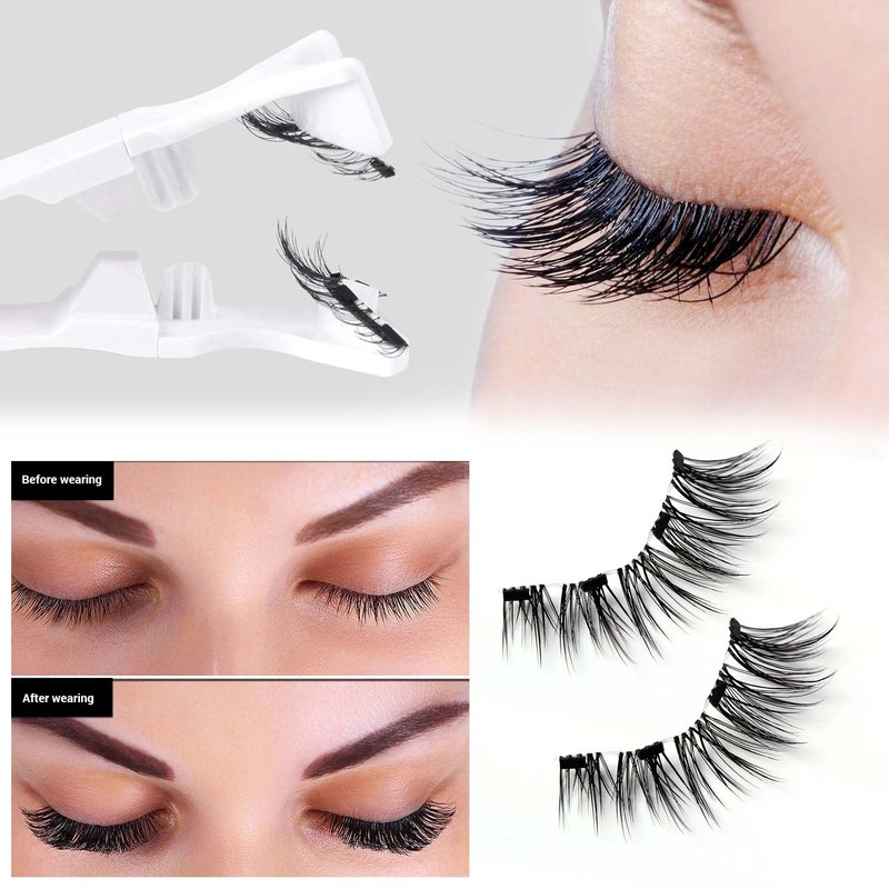 1 Pair Magnetic-Eyelashes Natural Look without Glue Needed Reusable Eye