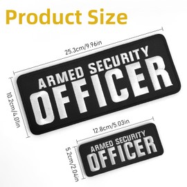 EMORBALS 2 Pack Security Guard Costume Accessory Set - Security Patches for Vest, Jacket 10" x 3.5"&5" x 1.75"(Officer)