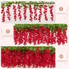 U'Artlines 10Pcs 7.2 Ft/Piece Artificial Wisteria Garland Silk Fake Red