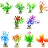 COMSUN 10 Pack Artificial Aquarium Plants, Small Size 4 to