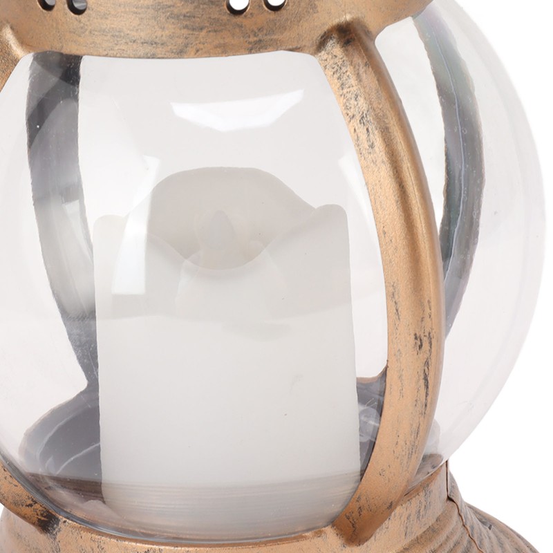 Brass Color Courtyard Solar Powered Hanging Lantern Light IP44 Waterproof