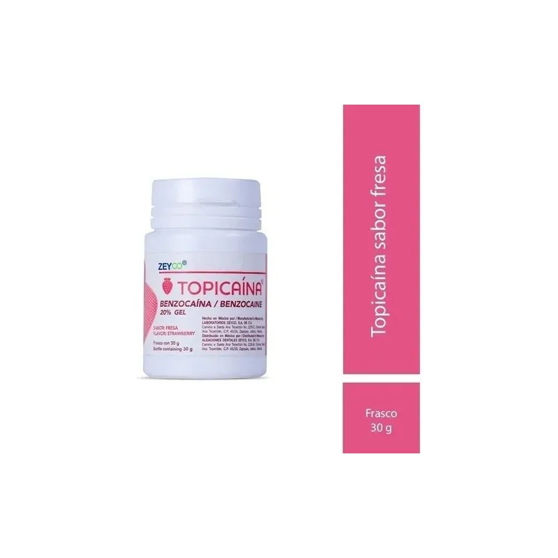 Topicaína Benzocaína 20% Cereza Frasco 30g - Zeyco