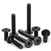Tunejoy Flat Head Screws Black M5 x 10 mm Flat