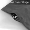 Valea Home Blackout Short Curtains Waterproof Soft Rod Pocket Kitchen