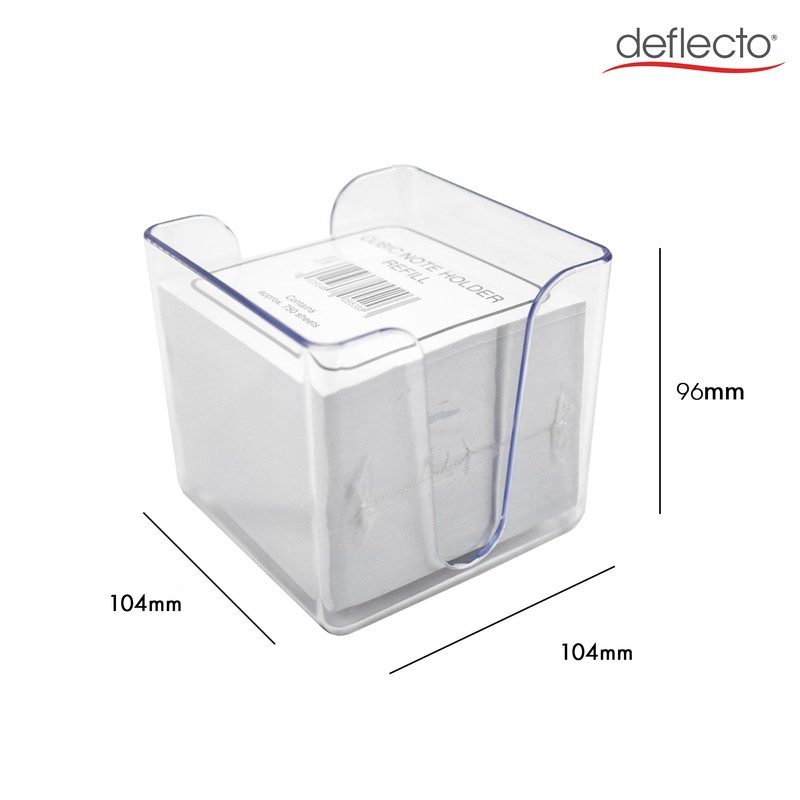 Deflecto Desk Notes Cube - Crystal Clear - Desktop Memo