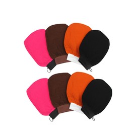 Mikinona 8Pcs Bath Exfoliating Gloves Gentle Scrubber Mittens for Deep Skin for Shower and Bath Random Color Options Random Color