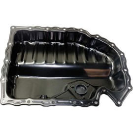 for Volkswagen Tiguan Limited Oil Pan 2018 | w/Drain Plug & Oil Level Sensor Plug | 4.8 qts. | Steel | Front Sump Location