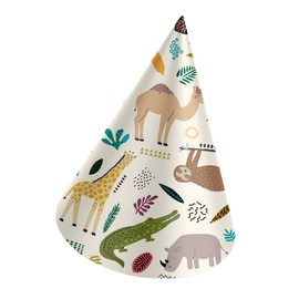 Folat 68329 Cappelli Carta Zoo Party - 6 pezzi