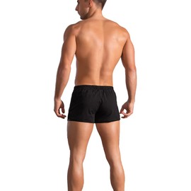 palglg Mens Bodybuilding Shorts 3 Inch Inseam Drawstring Closure Cotton, Pln-black-3 Inseam-no Pockets, XX-Large