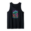 Psychedelic Glowing Mushroom Art | Blacklight Forest Fungi Tank Top