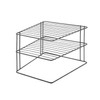 Metaltex Palio Lava corner cabinet insert 2-level 25x25x19cm TouchTherm, black,