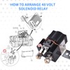 MaySpare 48V Golf cart Solenoid,4 Terminal Solenoid Coil, Albright Solenoid