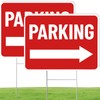 Parking Sign 2 Pack, 16"x12" Parking Signs for Outside Event,
