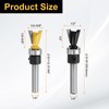 sourcing map 4pcs Dovetail Router Bits 1/4" Shank 1/2+5/8" Dia