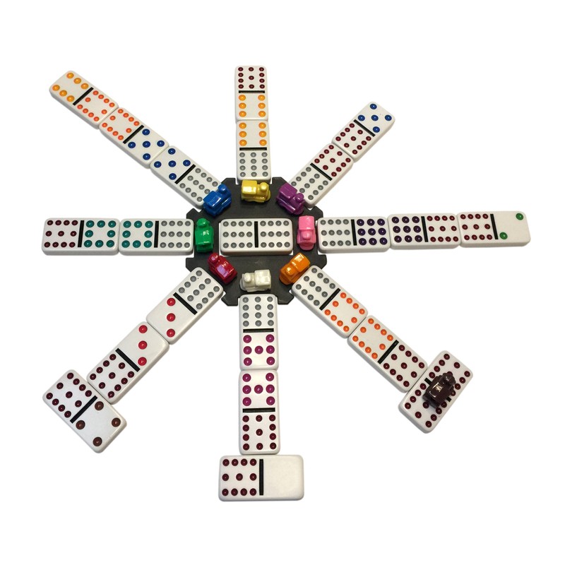 WE Games Mexican Train Dominoes, Double Twelve - Premium Ivory
