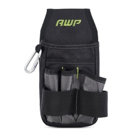 AWP Premium Tool Pouch Multi-Pocket Organizer for Electricians, Professional Tool Box for Efficient Organization, Black, 7 Pocket | L-804-1