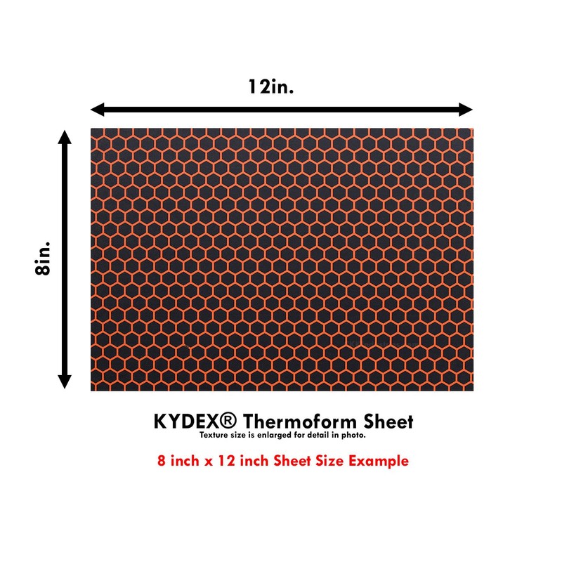 KYDEX Thermoform Sheet - (Honeycomb Camo) - (Hunter Orange/Black -