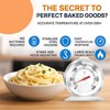 Oven Thermometer, Oven Thermometer Stainless Steel with Large Dial for