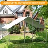 Large Metal Chicken Coop, Chicken Runs for Yard with Cover,