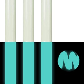 Glow in the Dark Puff Transfer Film Textile, White Puff HTV Heat Transfer Vinyl, 3D Plotter Film, Blue, Iron-On HTV Vinyl for T-Shirts, DIY Clothing, Craft Supplies, 3 Sheets, 30.5 x 25 cm