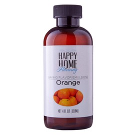 Happy Home Flavoring Natural Orange Baking Flavor Emulsion - Certified Kosher, 4 oz.