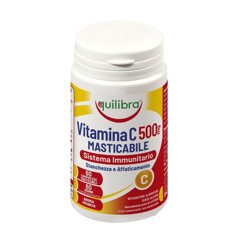 equilibra Integratori Alimentari, Vitamina C 500 mg, Integratore per la