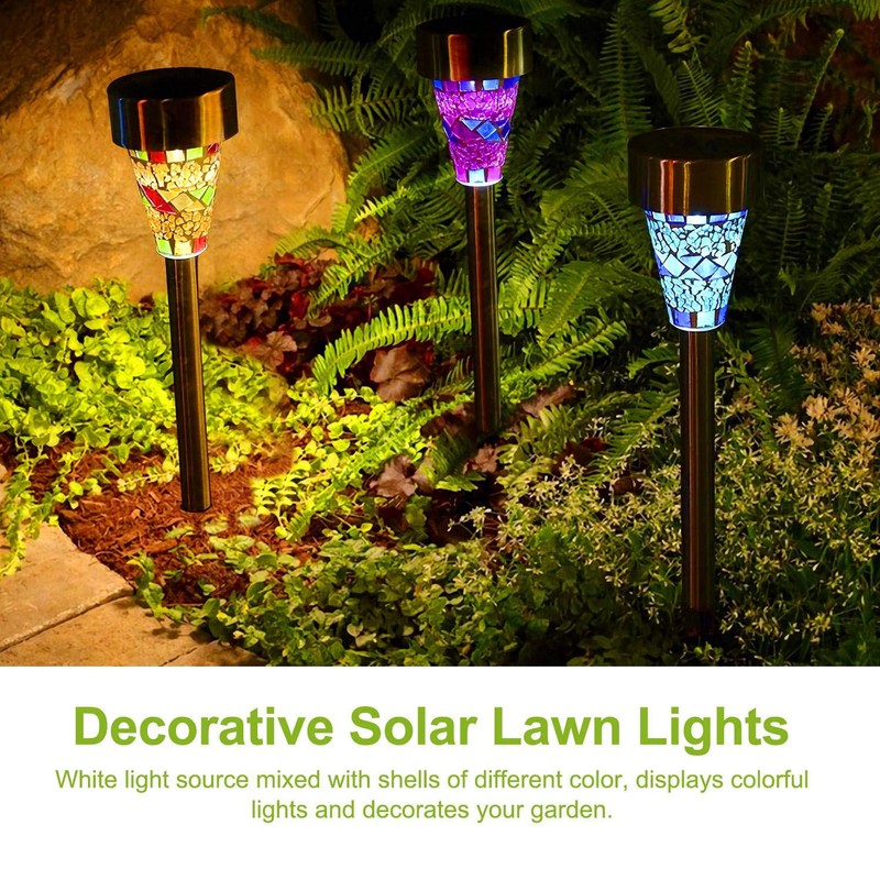 Solar Lights Outdoor Decorative, Solar Garden Lights Stakes, Flower Bed