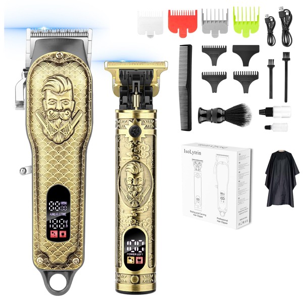 IsoLytrin Professional Wireless Hair Clippers for Men, Cordless Clippers and