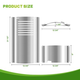Flame Broiler Kit for Pit Boss 340/440 Series Smoker Grill,76145 Main Plate&76146 Slide Cover Compatible with Pit Boss Tailgater PB440TG,PB340,PB340TGW,PB440,PB440D,Ranch Hand PB440TGR1 Pellet Grills