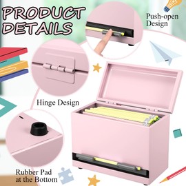 Mifoci Pencil Dispenser Holder for Classroom Pastel Stainless Steel Pencil Holder for up to 200 Pencils Reusable Metal Straw Dispenser for Home Office Restaurant Teachers Supplies Storage (Pink)