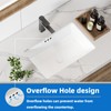 Modern White Porcelain Bathroom Sink - 20x14 Inch Rectangular Undermount