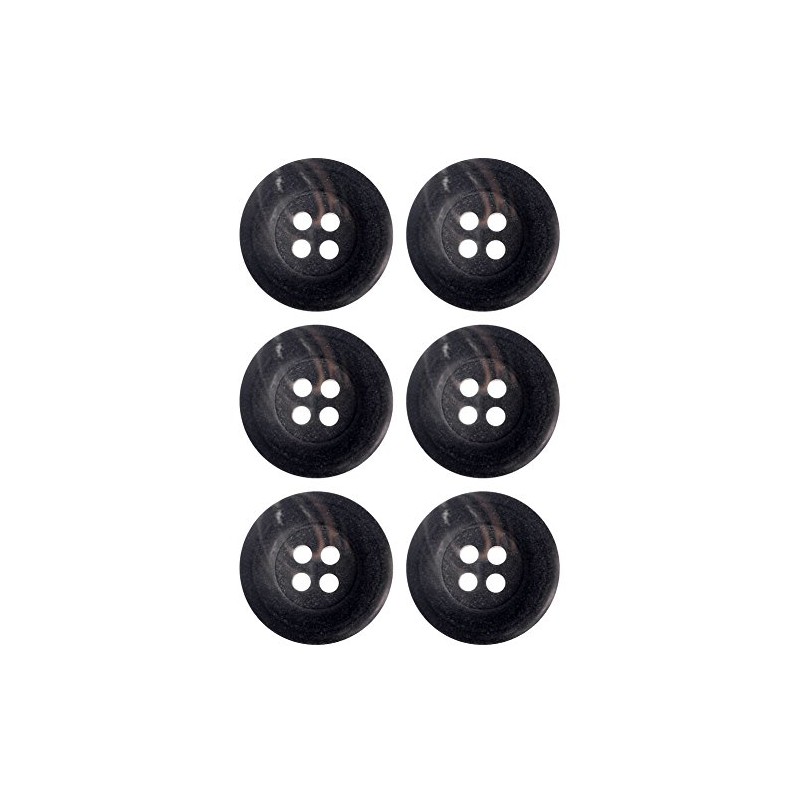 Mibo Buttons & Accessories 6pcs Polyester Rod Horn Button -