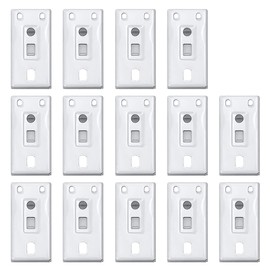 KXLife Ceiling Mount Brackets for Flexible Curtain Track, Bendable Curtain Track Ceiling Mounting Hardware (14 PCS) White