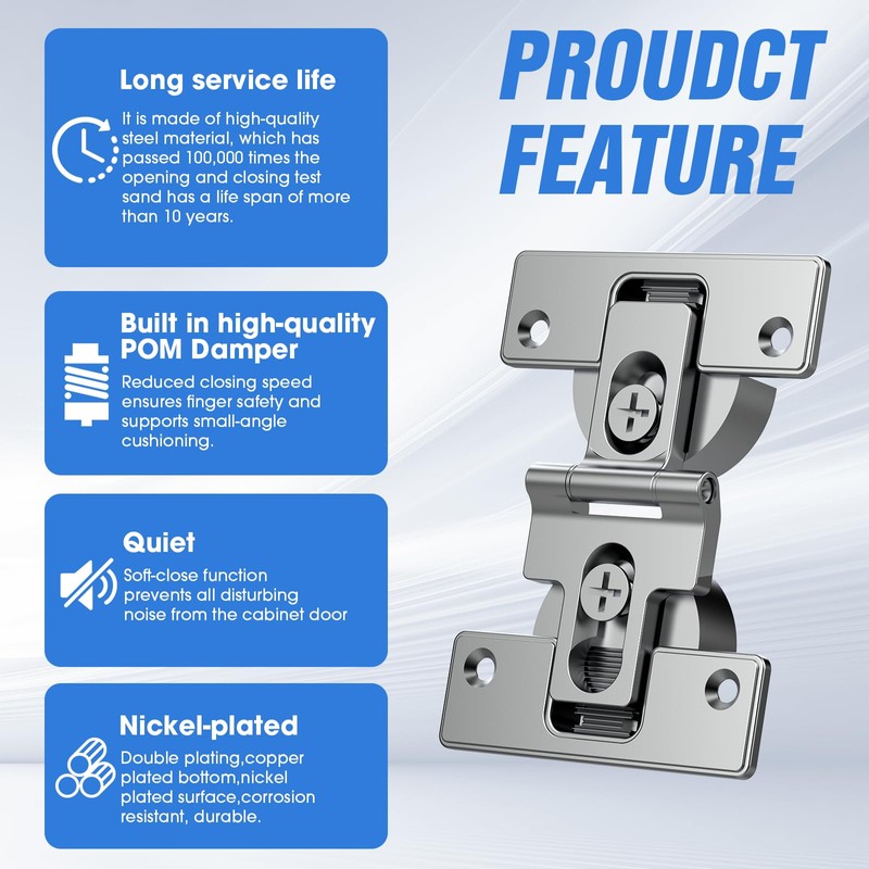 Pisman 180 Degree Adjustable Bifold Cabinet Door Hinge,Bifold Door Hardware