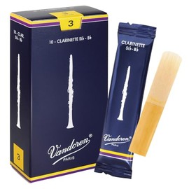 Vandoren CR101 BB - Cañas Tradicionales para Clarinete (Fuerza 1), Strength 3, 3