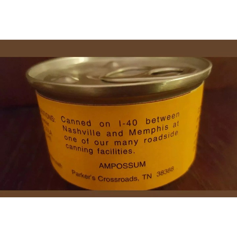 possum meat 3 Sealed Cans Possum Meat Road Kill Funny