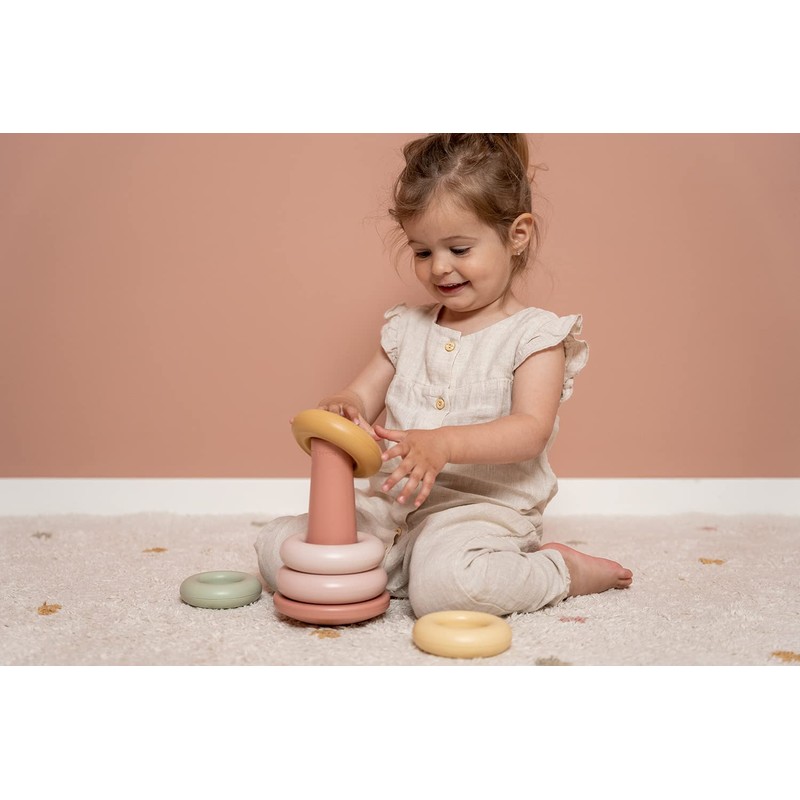 Little Dutch 2007772 Plastic Stacking Tower/Stacking Rings - Pink