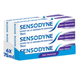 Sensodyne Toothpaste Gum Care, 24 Hour Sensitivity, Protects Sensitive Teeth and Helps Keep Gums Healthy 6 x 75ml