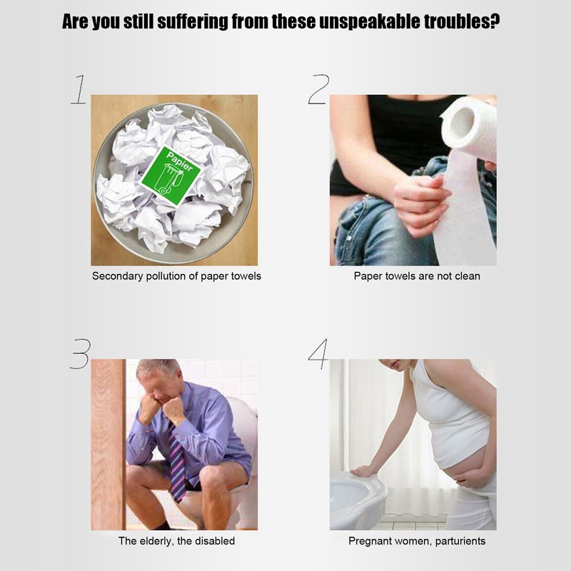 G1/2 Bidet Water Sprayer ABS Dual Nozzle Bathroom Toilet Bidet