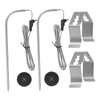 BESPORTBLE 2 Sets Grill Thermometer Stainless Steel Barbecue Thermometer Kitchen