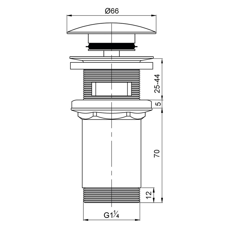 Wirquin 3072339 Designer Basin Waste with Overflow, Chrome