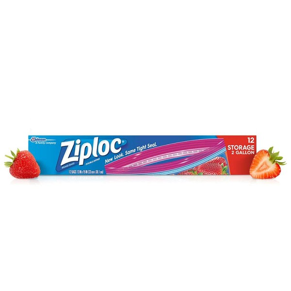 Ziploc Ziploc Storage Bags, Jumbo 2 Gallon Size (12 Bags)