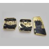 1clickautoacc 3 Pcs Wood Grain Gold Manual Car/Suv Brake Gas