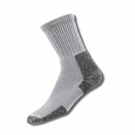 Thorlos Unisex KX Hiking Thick Padded Crew Sock, Grey, Medium