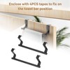 Over The Door Towel Rack, 2Pcs Stainless Steel Black Hangable